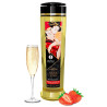 Shunga Huile de massage Romance Vin pétillant à la Fraise